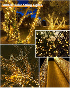 Upgrade 2Pack 500LED Solar String Lights Outdoor Waterproof, 180FT Solar Lights - Image 2