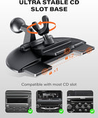1Zero CD Slot Mount for CarPlay Screen, 360° Rotation Tool-Free Installation - Image 6