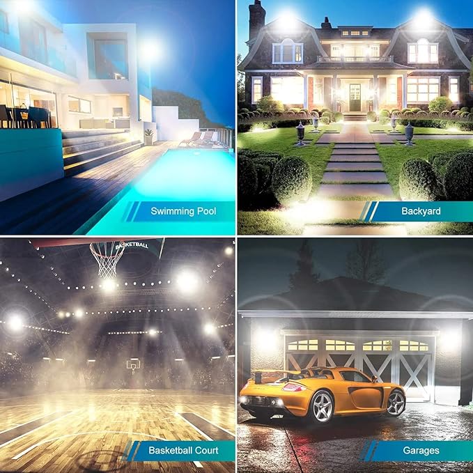 YANYCN 500W LED Flood Light Outdoor, 2750W Equivalent Super Bright FloodLight - Image 4