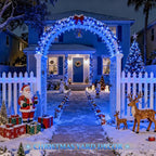 JMEXSUSS 2 Pack Blue Solar String Lights Outdoor Waterproof, Each 33ft 100 LED - Image 2