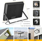 XYCN 2pack 400W LED Flood Lights Outdoor, 5000K Daylight White 50000LM Super - Image 2
