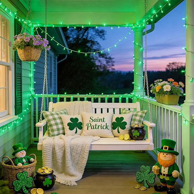 JMEXSUSS 33ft 100 LED Green Battery Operated Lights - Image 3
