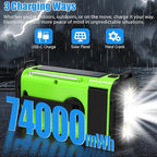 20000mAh Solar Hand Crank Emergency Radio, NOAA Portable Emergency AM/FM Radio - Image 5