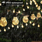 14ft Battery Operated 20 Hanging Bulb 100 LED String Lights, Vintage Commercial - Image 4