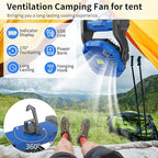 Portable Fan Rechargeable，270° Rotating Portable Cordless Battery Powered - Image 6