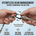 3-Pack Tactical Paracord Carabiner Keychain – Adjustable Rope Lanyard - Image 6