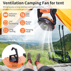 Portable Fan Rechargeable Battery Powered Fan, 270°Pivot Cordless Battery - Image 6