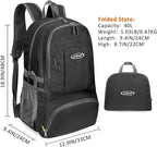 G4Free 40L Lightweight Packable Hiking Backpack, Waterproof Travel Daypack - Image 4