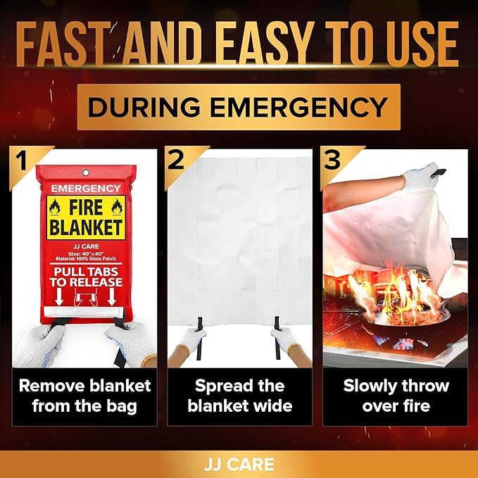 JJ CARE Fire Blanket – 14 Packs - Image 7