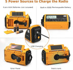 Eoxsmile NOAA Emergency Weather Radio - 5000mAh Solar/Hand Crank/Battery - Image 4