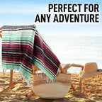 Hydration Nation Authentic Large Handwoven Mexican Blanket - Image 5