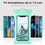 CACOE Floating Universal IPX8 Waterproof Phone case 2 Pack-Up to 7.0", - Image 7