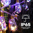 Solar Outdoor String Lights, 2 Pack 20Ft Vintage Rope Hemp Solar Patio Lights - Image 4