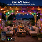 Beizelte Outdoor String Lights, 300FT RGB+IC Outside Light Dimmable - Image 6