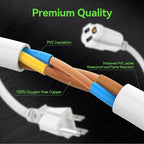 Power Extension Cord 4FT/48Inch, 3 Prong Grounded Electric Extension Cable - Image 3