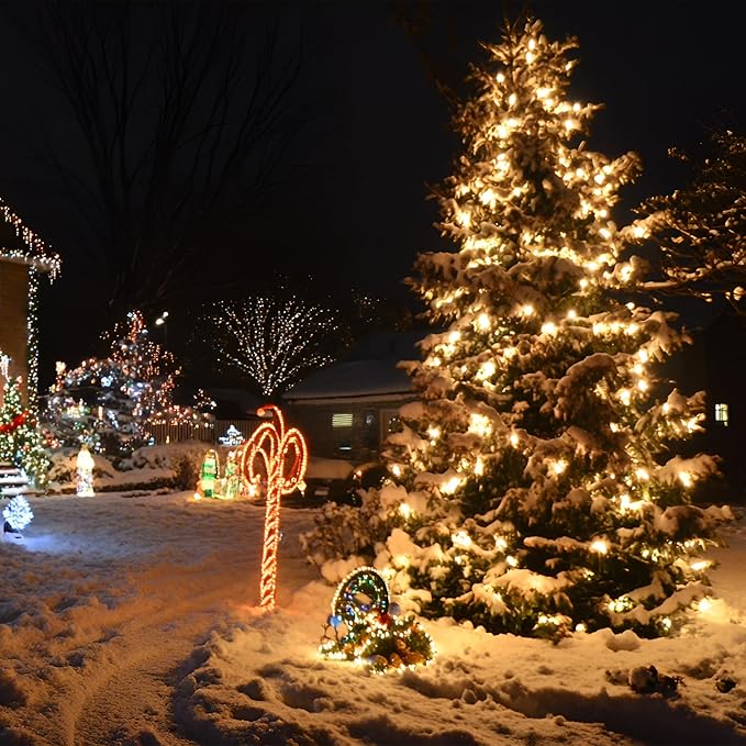 ASENEK Extra Long Christmas Decorative Outdoor String Light 197 Feet 600LED 8 - Image 3