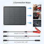 ZOUPW 20W 12V Solar Battery Charger, Solar Battery Maintainer Trickle Charger - Image 7