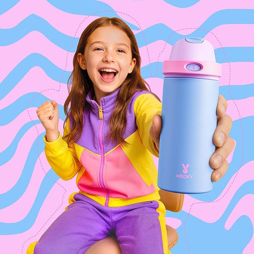 18 oz Insulated Water Bottle for Sports: Meoky Kids Water Bottle - Image 2
