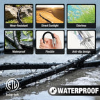 10 FT Outdoor Extension Cord Waterproof, 16/3 Gauge Heavy Duty 3 Prong Power - Image 5