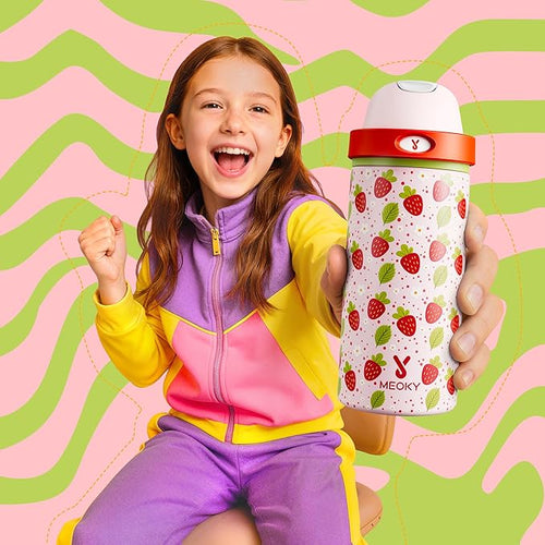 18 oz Insulated Water Bottle for Kids: Meoky Stainless Steel Water Bottle - Image 2