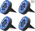 Joomer Solar Ground Lights, 4 Pack 8 LED Solar Lights Outdoor Waterproof IP68 by Joomer
