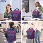 LOVEVOOK Laptop Backpack for Women Work Travel Computer Backpacks Purse - Image 4