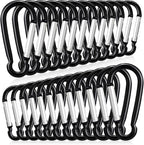 24 PCS Small Carabiner Clips, Spring Snap, Keychains Hooks, Backpacking by YSJNUS