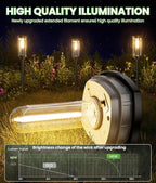 BITPOTT Bright Solar Pathway Lights, 12 Pack Solar Lights Outdoor Waterproof - Image 2