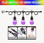 35FT Outdoor String Lights, 16 Shatterproof Edison Bulbs, Dimmable RGB Color - Image 5