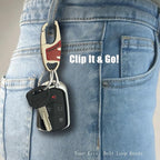 Keychain with Carabiner Clip, 4 Heavy Duty Key Rings and D Ring - Image 3