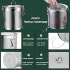 Stainless steel cylindrical seasoning filter, Mesh Design Tea Ball Strainer - Image 3