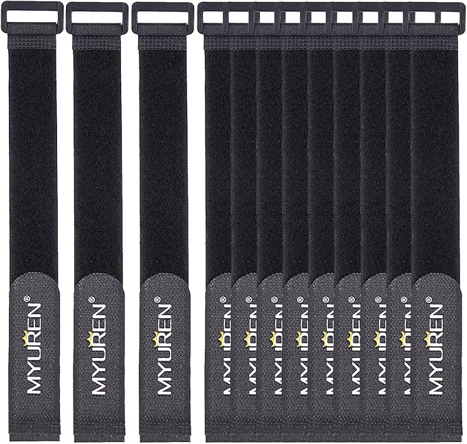 1"x 12"-12 Pack Reusable Fastening Cable Straps by MYUREN