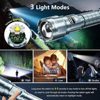 WdtPro LED Rechargeable Flashlight 2 Pack, Super Bright Zoomable 6000 Lumens - Image 3