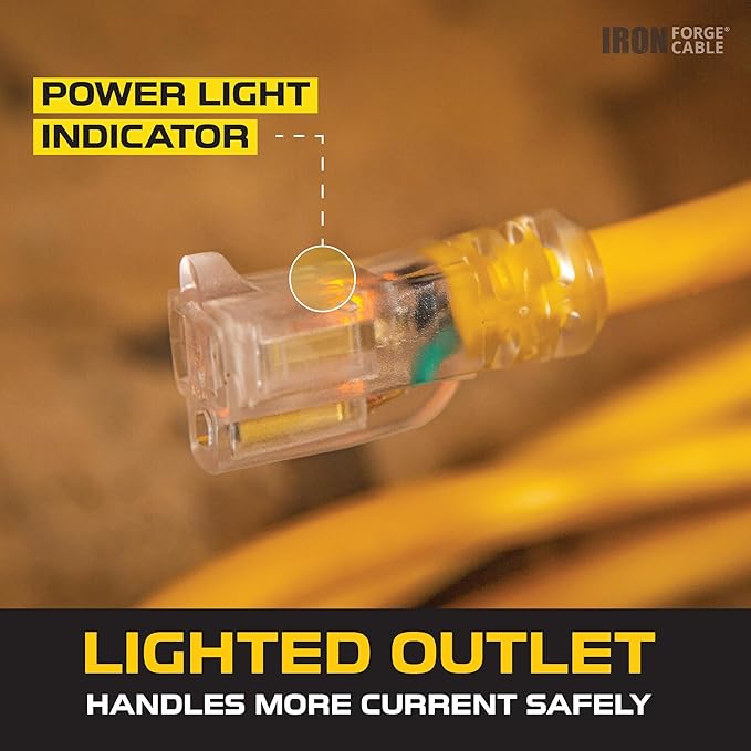 Iron Forge Cable 75 Foot Lighted Outdoor Extension Cord - Image 5