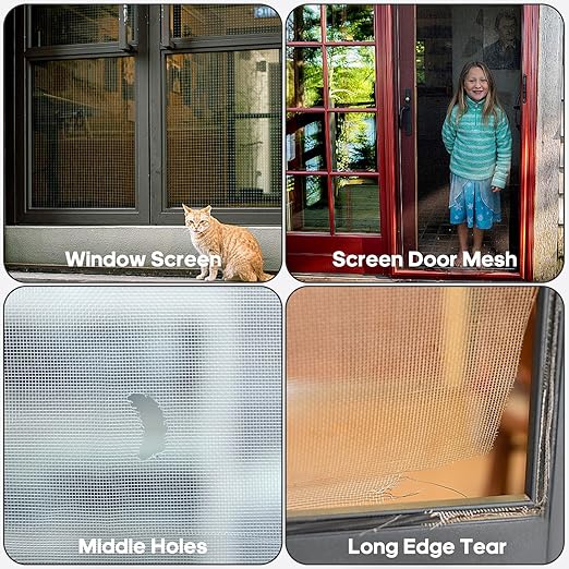 Secopad 28 Sheets Window Screen Patches Repair Kit, Strong Adhesive Fiberglass - Image 6