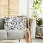 Swono Polka Dots Decorative Throw Pillow Covers Pack of 2, Abstract Messy Black - Image 2