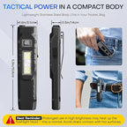 EDC Tactical Flashlight, Flat Flashlights Rechargeable, Dual-Switches LED Small - Image 6