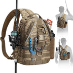 Piscifun Fishing Backpack with Rod Holder, Lightweight Sling Bag Storge Gear by Piscifun