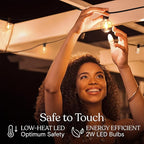 Brightech Ambience Pro LED String Lights - 26 Ft Patio Lights Outdoor - Image 4
