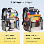 Vorspack Clear Backpack Heavy Duty PVC Transparent Backpack - Image 2