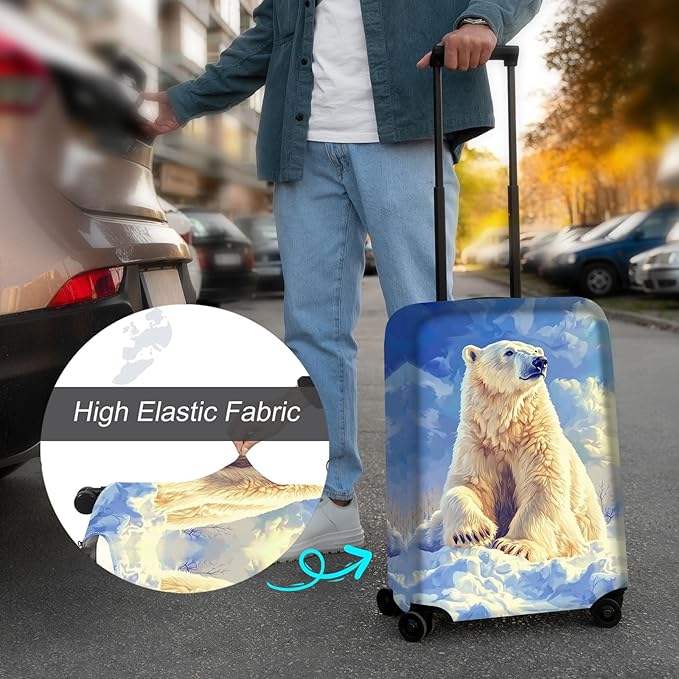 Luggage Cover Protector for 19-20 Inch Suitcases, TSA Approved Elastic Travel - Image 4