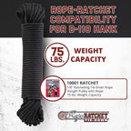 Rope Ratchet 1/8" 50 ft Braided Polyester Utility Cord, Weather Resistant - Image 4