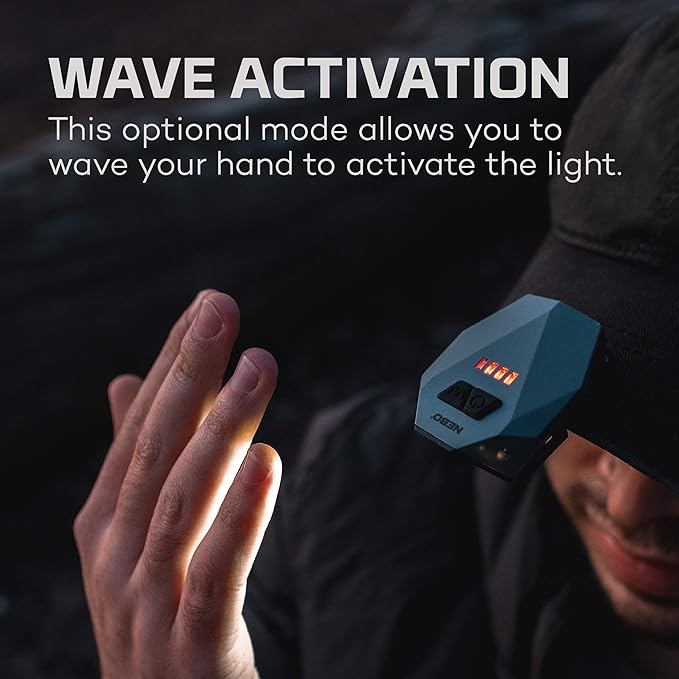 NEBO Einstein Rechargeable Cap Light | 50 Lumens, 3 Light Modes, 90 Degree - Image 5