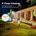 SURAIELEC Outdoor Power Stake, Dusk to Dawn Light Timer, 15FT Extension Cord - Image 3