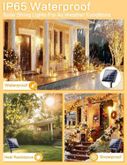 Solar String Lights Outdoor, 4 Pack 160FT 400 LED Solar Twinkle Lights - Image 3