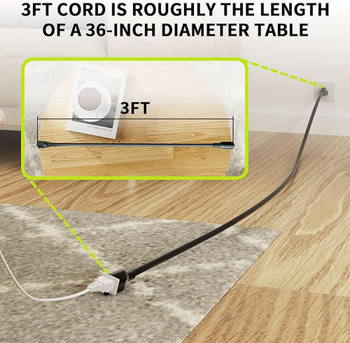 16/3 3FT 13A 125V 1625W, Short Extension Cord - Image 2