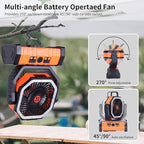 20000mAh Emergency Battery Powered Fan & LED Light, Battery Operated - Image 3