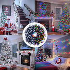 JMEXSUSS Color Changing Christmas Lights, 66ft 200 LED White & Multicolor - Image 5