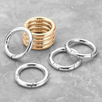 Gkeygo 1 Inch Keychain Rings, 8 Pack Round Carabiner Clip - Image 8