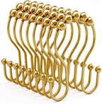 Bathway Shower Curtain Hooks, Shower Curtain Rings Rust Proof Double Hook by Bathway